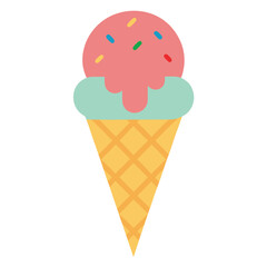 A delightful vector illustration of a sweet, cold, and delicious set of ice cream cones, featuring vanilla, chocolate, and strawberry flavors