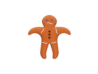 gingerbread icon 3d illustration render
