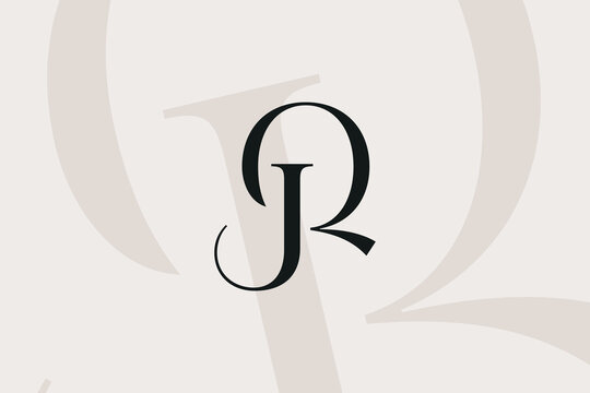 QJ or JQ letter logo icon design. Classic style luxury initials monogram.