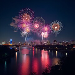 fireworks on the river