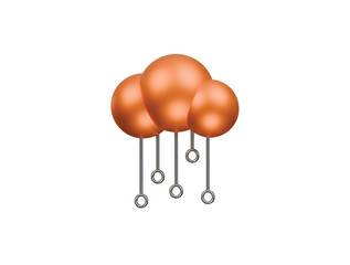 cloud server icon 3d illustration render