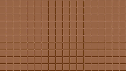 Full frame shot of a chocolate bar showing many small squares in a repeating pattern texture design