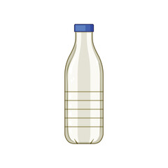 sustainability milk bottle plastic cartoon vector illustration