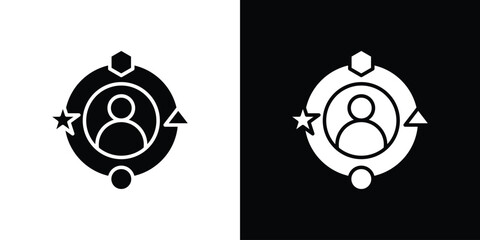 Experience icon Vector illustration in solid and black and white. EPS10