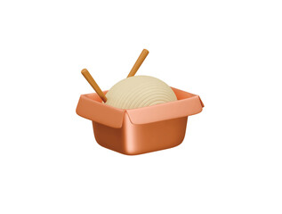 ice cream box icon 3d illustration render