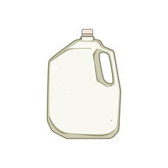 reduce milk bottle plastic cartoon vector illustration