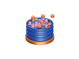 ball pit icon 3d illustration render