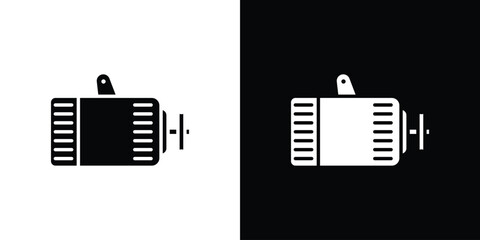 Car alternator icon Vector illustration in solid and black and white. EPS10