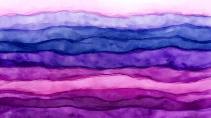 Violet purple abstract watercolor background with layered waves creating depth and texture