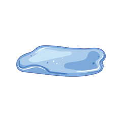 shallow puddle cartoon vector illustration