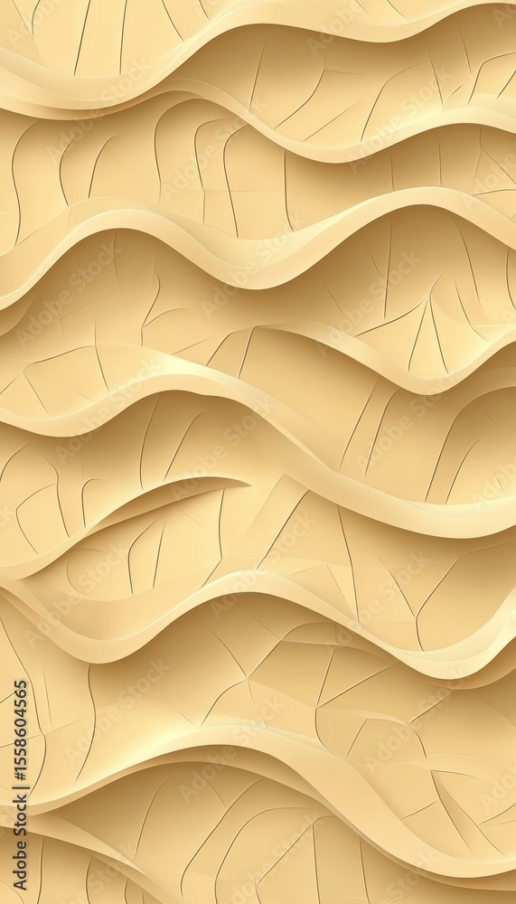Poster elegant ivory texture with soft wave pattern background in abstract design for minimalist themes