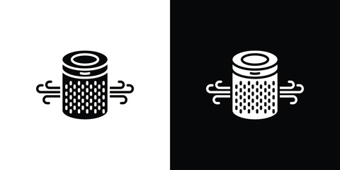 Air purifier icon Vector illustration in solid and black and white. EPS10