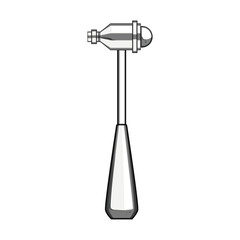 percussion reflex hammer cartoon vector illustration