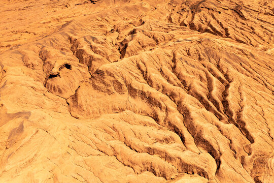 Aerial view of Desierto del Diablo&acirc;&euro;&trade;s rugged textures