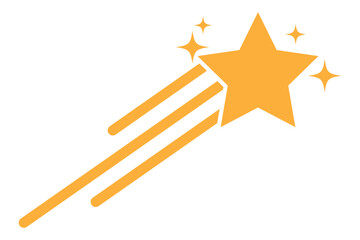 set of shooting star. Stylized  star shooting upwards. © Gemivector5