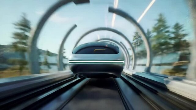 Innovation in transportation showcases hyperloop technology enabling incredible speed and efficiency through futuristic design
