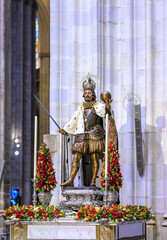 Saint Ferdinand statue at Seville Cathedral's Corpus Christi