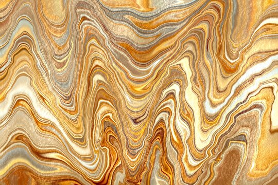 Golden and brown swirling abstract background design