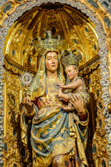 Obraz premium Virgin of the Star sculpture in Seville Cathedral, Spain