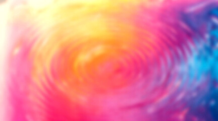 Abstract pastel backdrop showcases a radiant swirl of vibrant pink, yellow, and blue hues creating...