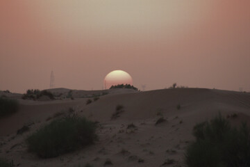 Sunset in the Desert