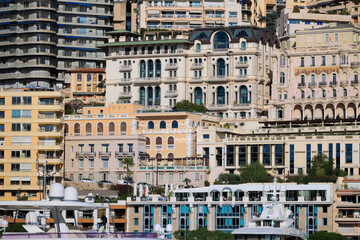 Monaco dense modern district architecture in France
