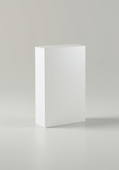 Product Box Mockup Blank Packaging, empty white rectangular package for cosmetic or tech product branding