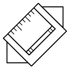 Minimalist Square Measuring Tool Vector