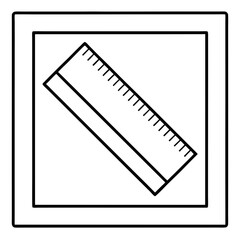 Minimalist Square Measuring Tool Vector