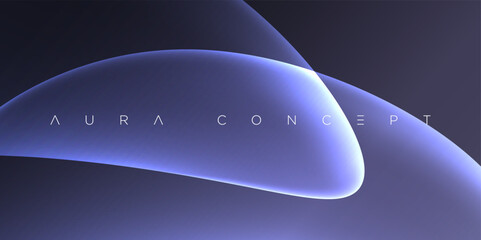 Elegant abstract vector background with large overlapping glowing purple forms and minimal gradients. Great for luxury branding, stylish presentations, and modern digital artworks.