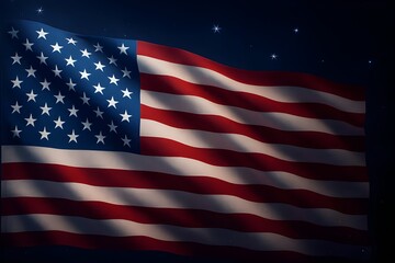 Fototapeta premium american flag waving in the wind
