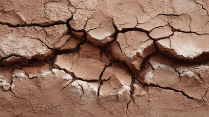 Cracked Earth Wall with Dry Texture