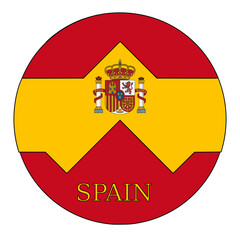 Obraz premium flag of spain button