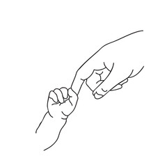 Connection between parent and child through gentle touch