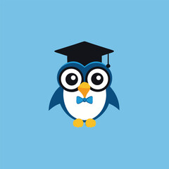 owl cartoon bird teacher education graduation