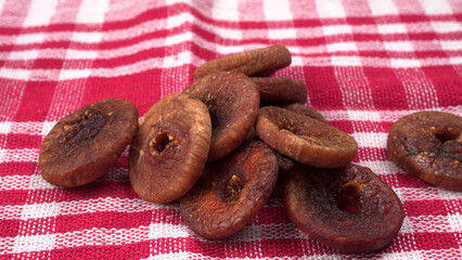 Fresh Figs or Anjeer fruit healthy vegan food concept organic dry fruits on wooden background.