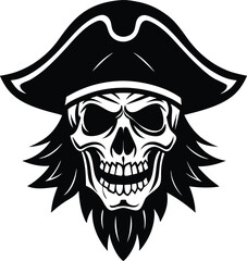 skull warrior pirate black