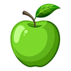 green apple vector illustration