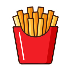 french fries in a red box