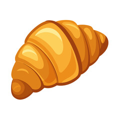 croissant on white background
