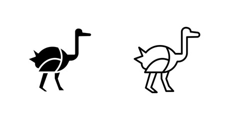Ostrich Vector Icon