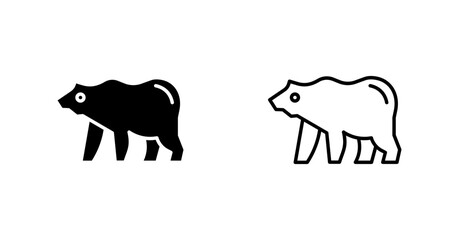 Grizzly Bear Vector Icon