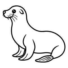 Outline Sea Lion Design