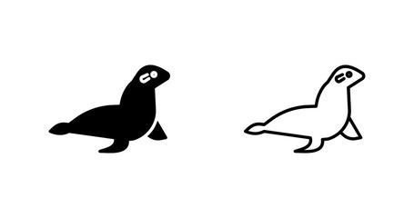 Sea Lion Vector Icon