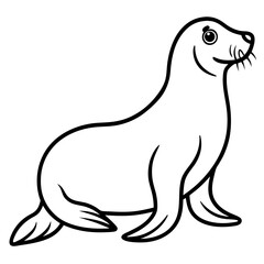 Outline Sea Lion Design