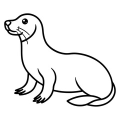 Outline Sea Lion Design