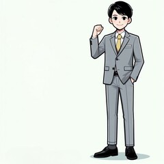 Obraz premium OKポーズ - 男性のガッツポーズ