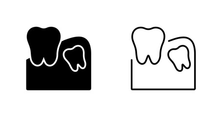 Wisdom Tooth Vector Icon