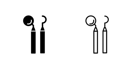 Dental Mirror Vector Icon