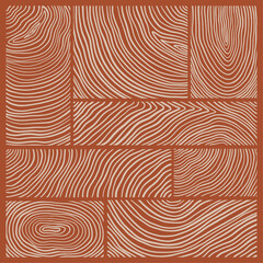 Abstract Pattern with Organic Wood Grain Texture Effect in Earthy Tones
